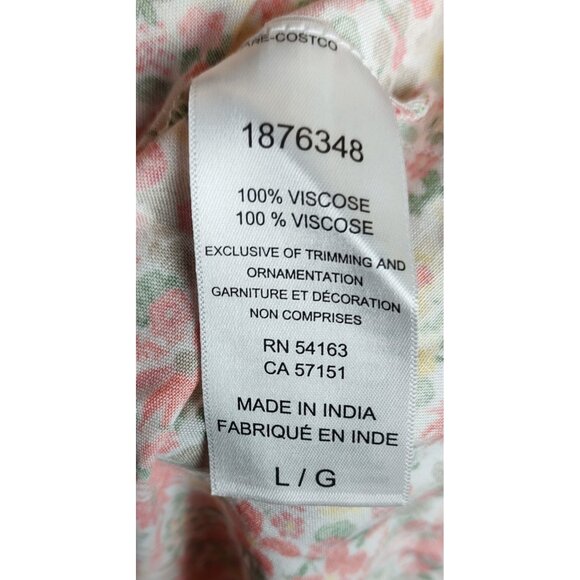 Nautica Women’s Floral Maxi Dress Large 100% Viscose Boho Summer Vacation - Picture 7 of 9